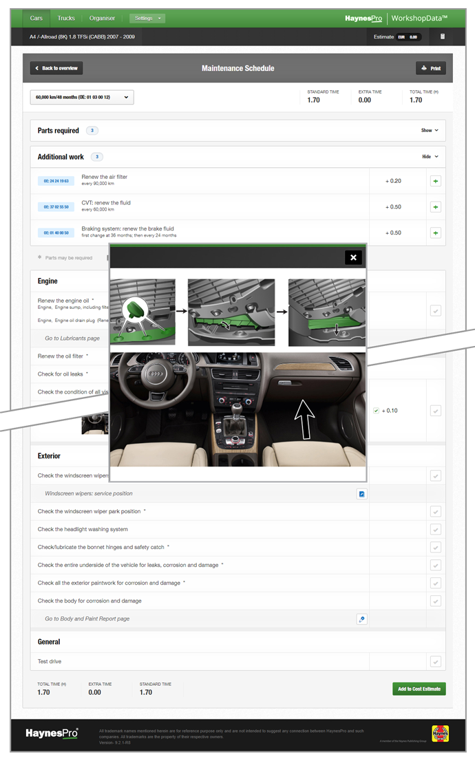 Screenshot car tech maintenance